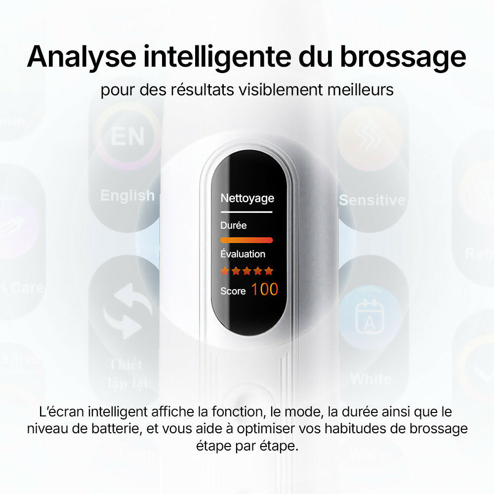 Oryzom ProSonic V1 – Nettoyage dentaire professionnel avec technologie sonique pour des dents plus lisses et une hygiène bucco-dentaire optimale