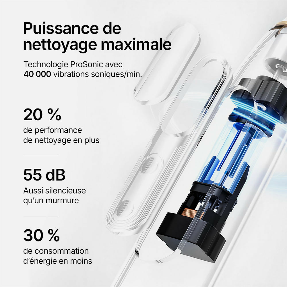 Oryzom ProSonic V1 – Nettoyage dentaire professionnel avec technologie sonique pour des dents plus lisses et une hygiène bucco-dentaire optimale