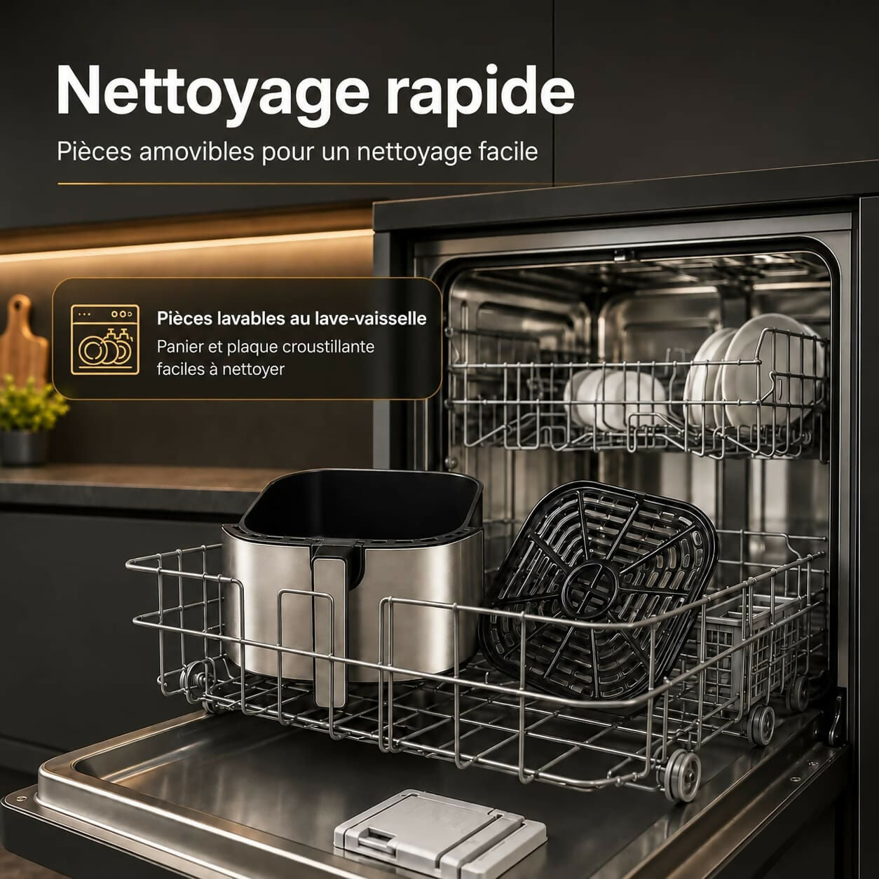 Oryzom AirCrisp Pro – Technologie à air chaud à 360° de 1 700 W pour des repas rapides et sains